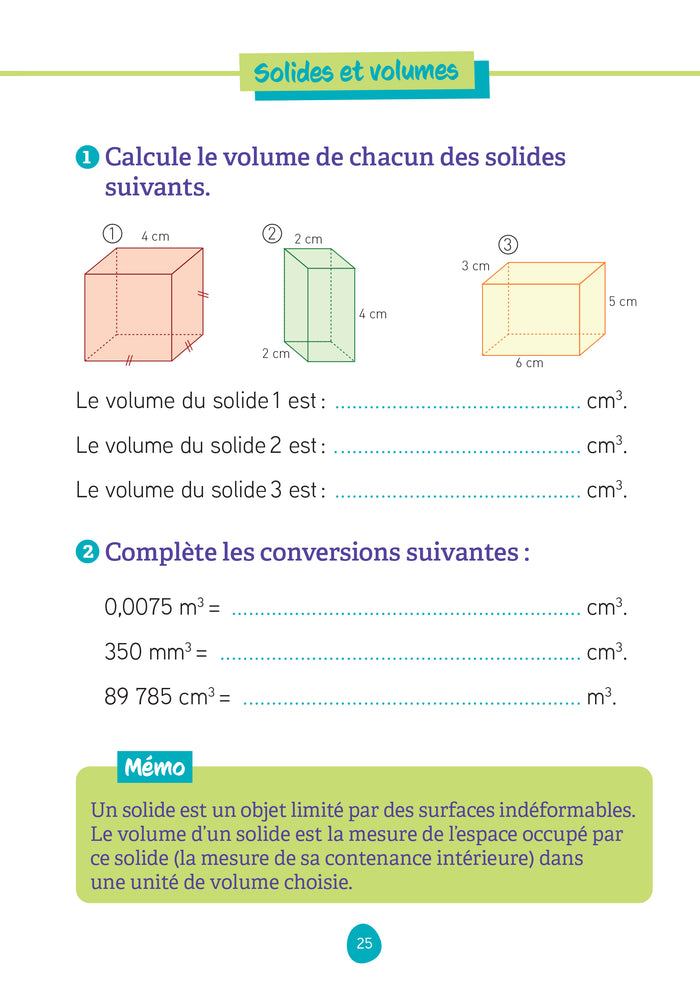 Les fiches d'entraînement effaçables 6e