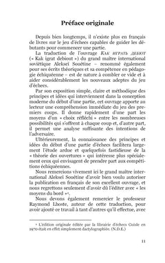 Les idées dans le début d'une partie d'échecs