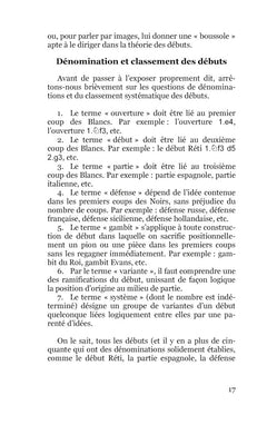 Les idées dans le début d'une partie d'échecs