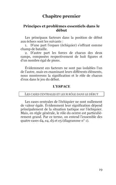 Les idées dans le début d'une partie d'échecs
