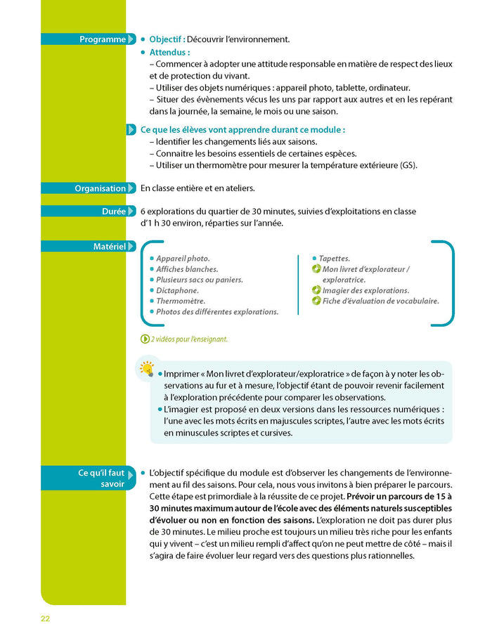 Education scientifique à grands pas -PS-MS-GS