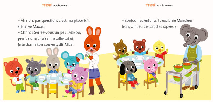 Timoté va à la cantine