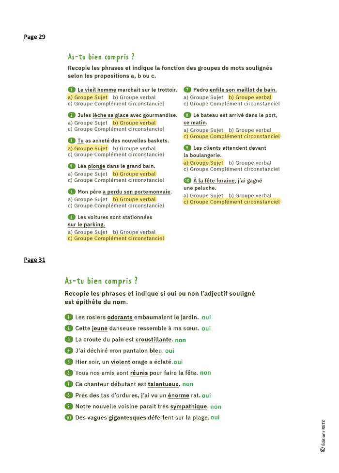 Mon mémo pour réussir en grammaire CM