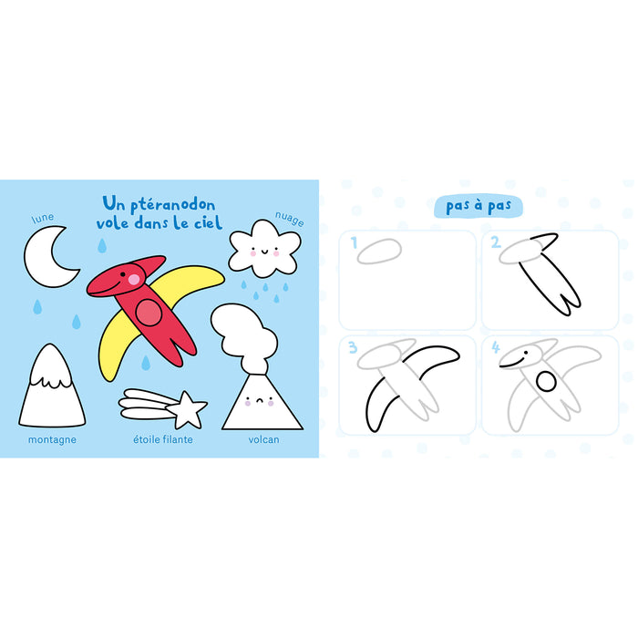 Mon ardoise magique pour dessiner pas à pas - Dinosaures