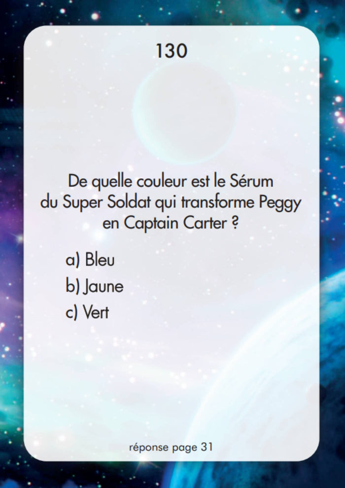 Boîte quiz Séries Marvel