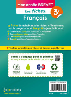 Mon année brevet les fiches français 3e