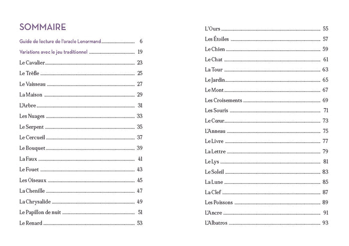 Oracle Le Petit Lenormand