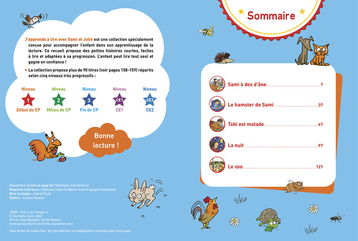 Sami et Julie Début de CP - 5 histoires Spécial animaux