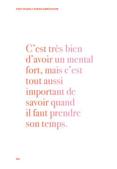 Tout ce que j'aurais aimé savoir