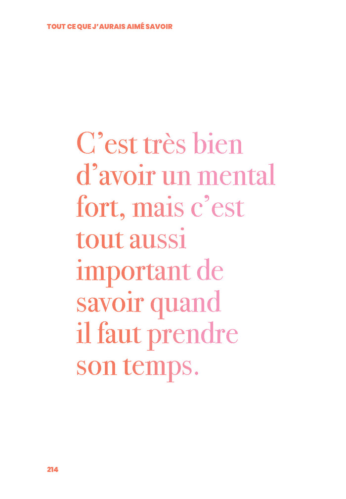 Tout ce que j'aurais aimé savoir