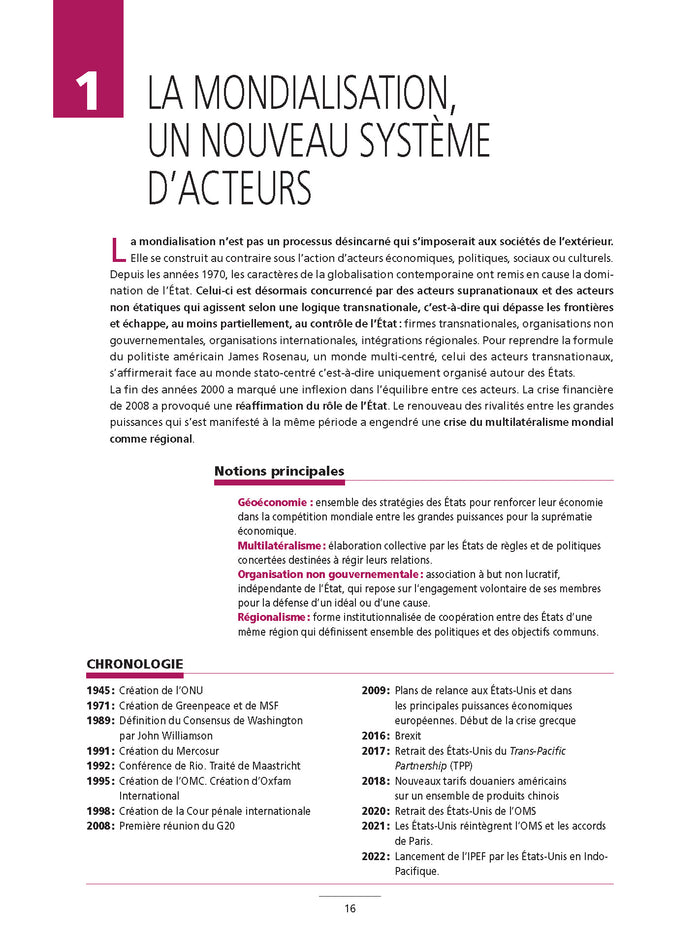 La mondialisation contemporaine
