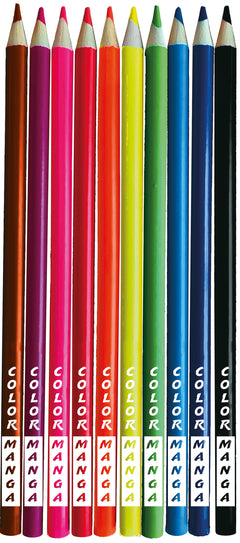 Colos mystères mangas - pochette avec crayons de couleur