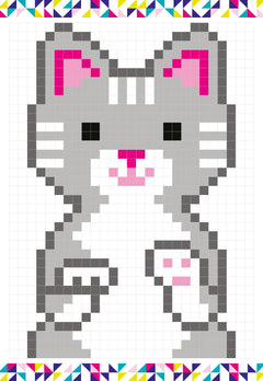 Coloriages pixels kawaii