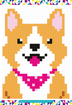 Coloriages pixels kawaii