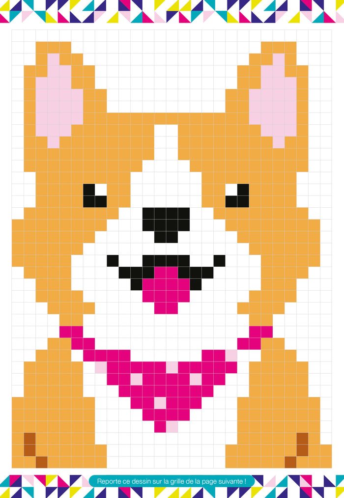 Coloriages pixels kawaii