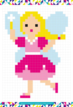 Coloriages pixels kawaii