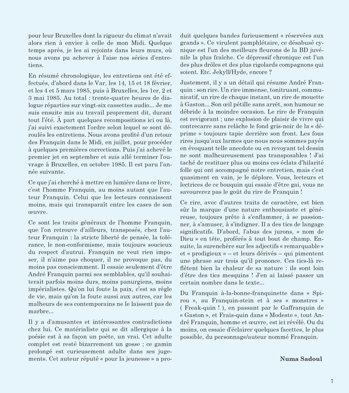 Et Franquin créa la gaffe: Entretiens