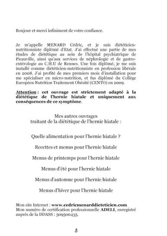 Dictionnaire alimentaire de l'hernie hiatale