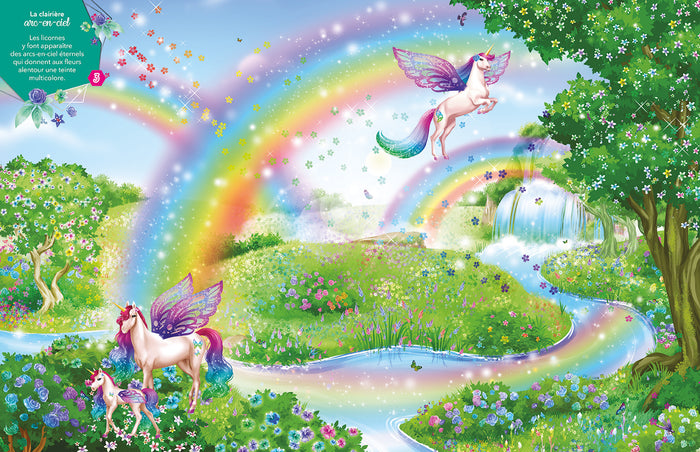 Licornes de rêve - Cahier de stickers - Magie fantastique