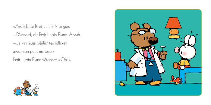 Petit Lapin Blanc chez le docteur