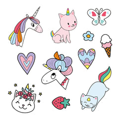 Colos et autocollants licornes et caticorns