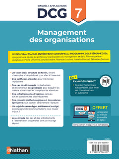 Management des organisations - DCG - Épreuve 7 - Manuel et applications - 2026