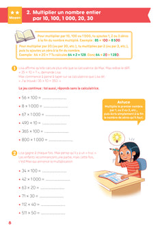Cahier de calcul multiplications et divisions