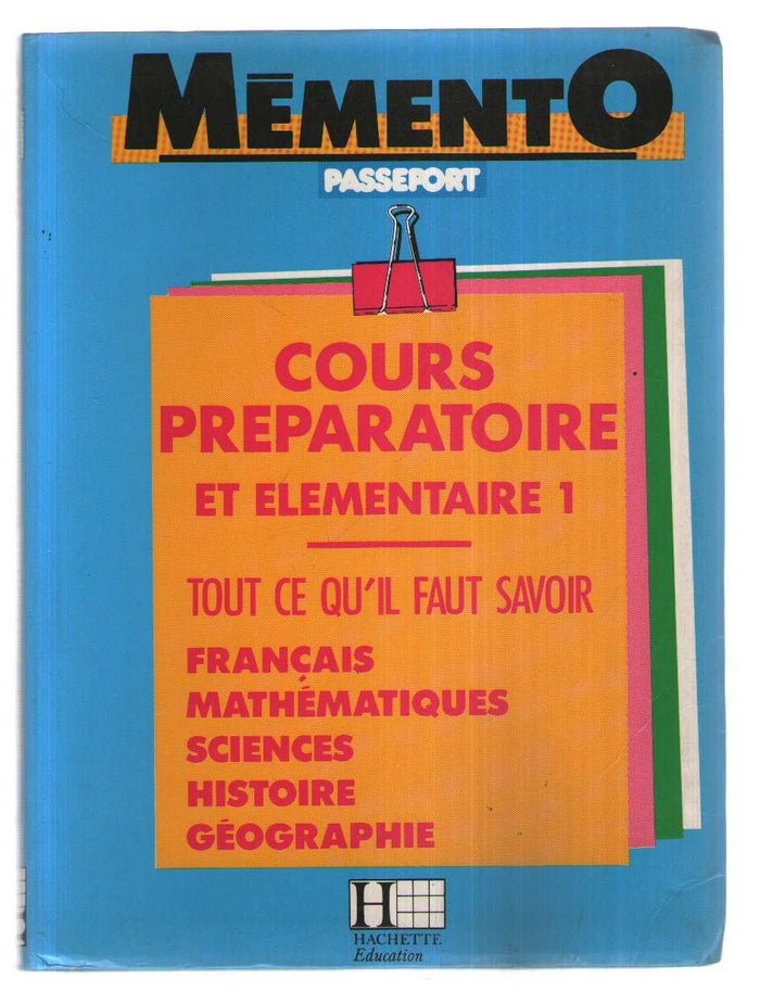 Mémento: Cours préparatoire et élémentaire 1
