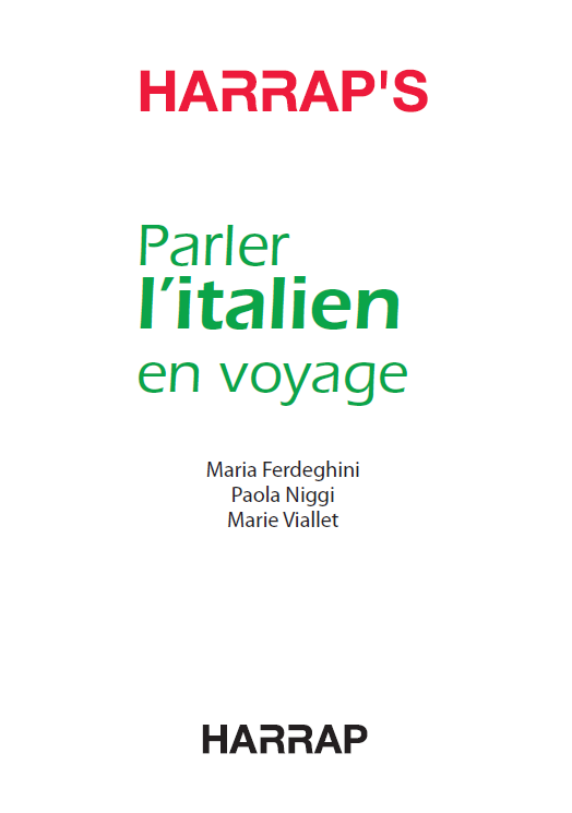 Harrap's parler l'italien en voyage