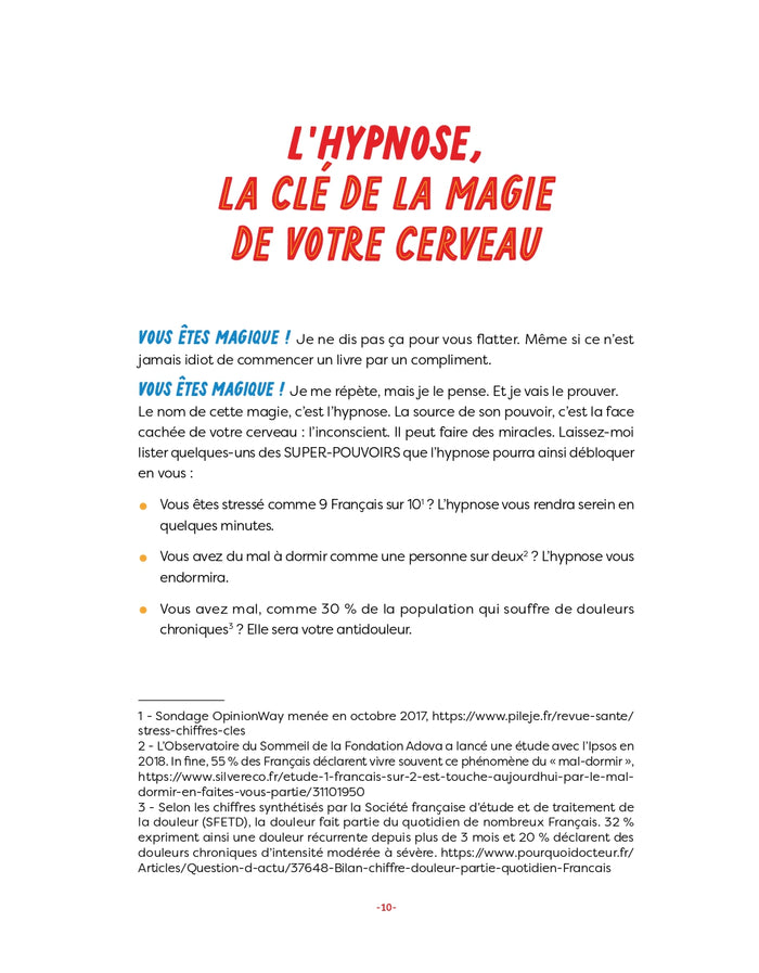 Maîtrise les super-pouvoirs de l'hypnose !