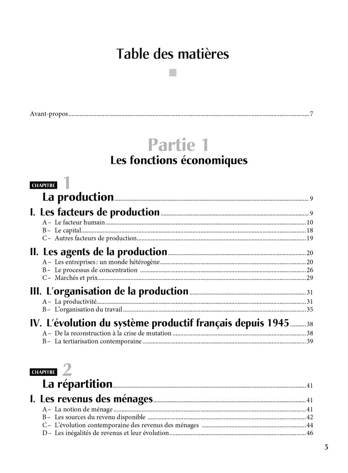 Les fondamentaux - Economie générale
