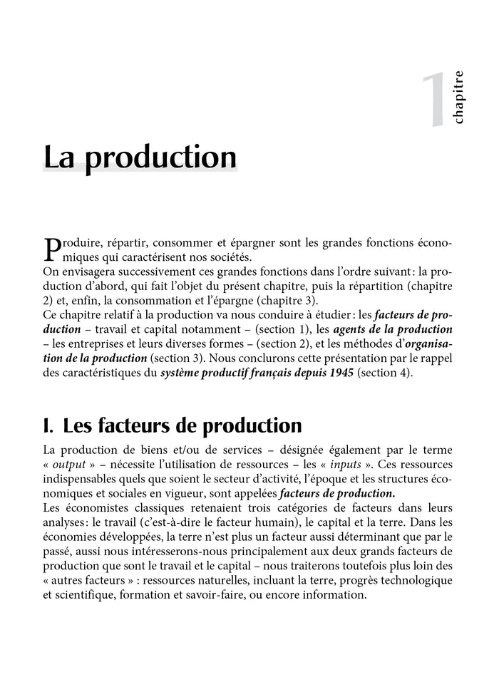 Les fondamentaux - Economie générale