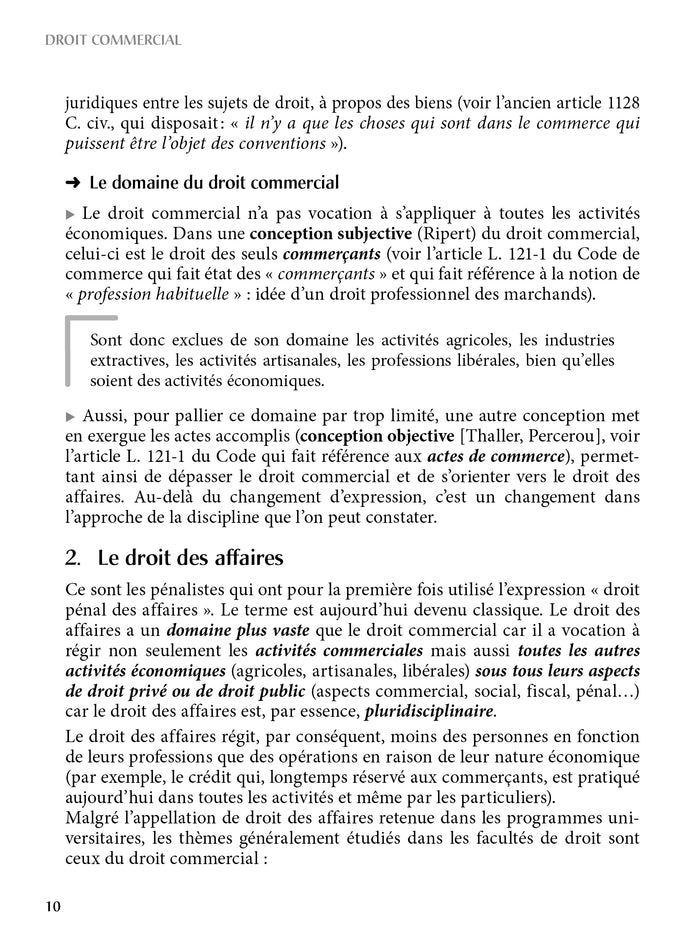 Les fondamentaux - Droit commercial