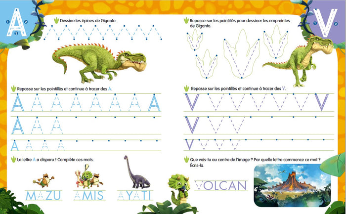 Gigantosaurus Mon cahier ardoise des grandes lettres