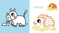 Coloriages à bords pailletés - Gabin le lapin