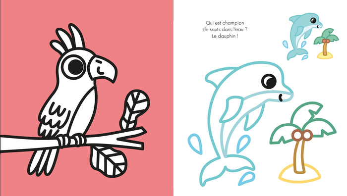 Coloriages à bords pailletés - Gaspard le guépard