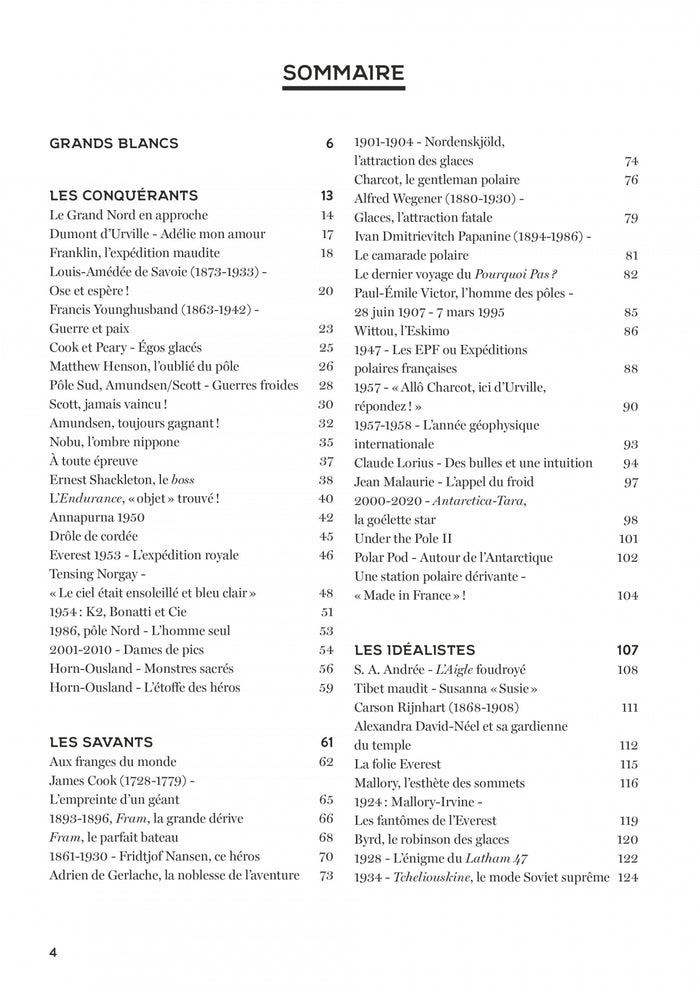 Une histoire de l'exploration neiges et glaces