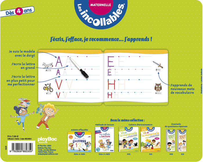 Les incollables - Ma première ardoise - Majuscules