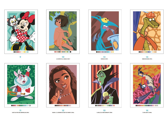 Coloriages mystères Disney - Trompe l'oeil Héros vs Méchants