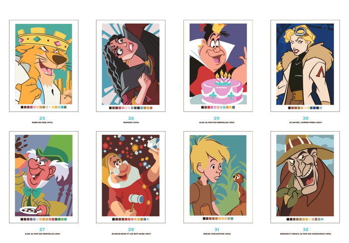 Coloriages mystères Disney - Trompe l'oeil Héros vs Méchants