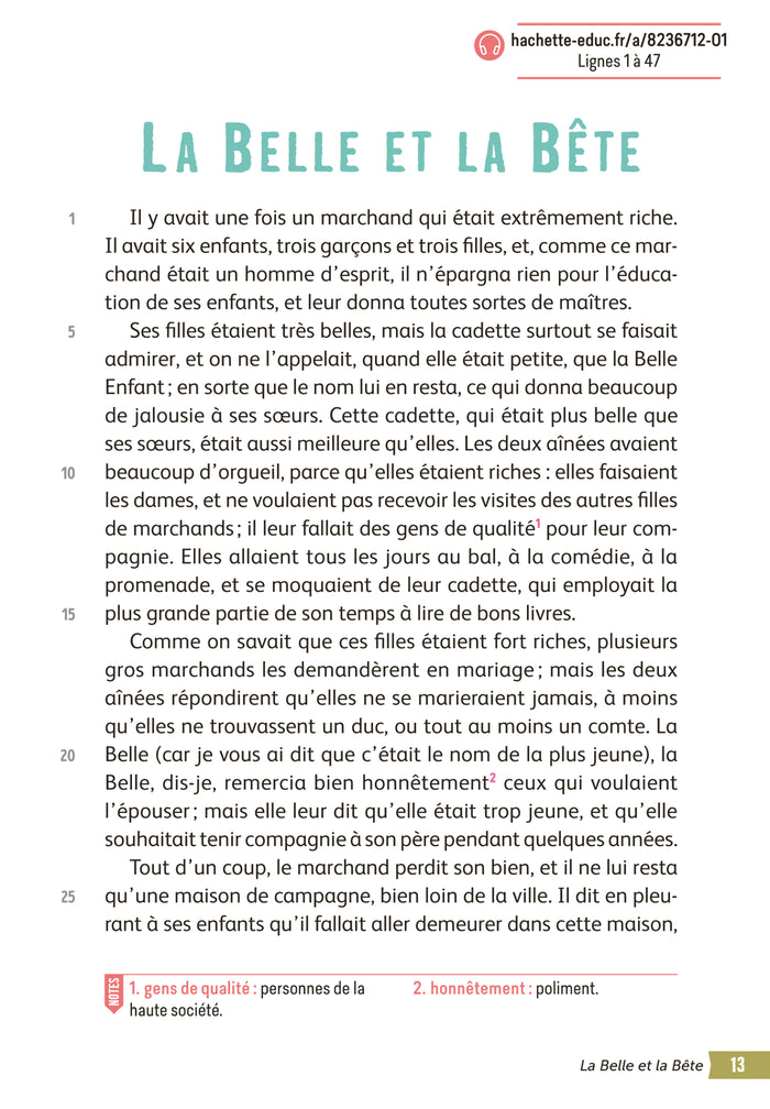 Bibliocollège - La Belle et la Bête et autres contes