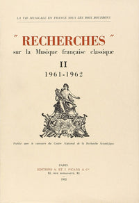 Recherches sur la musique française classique