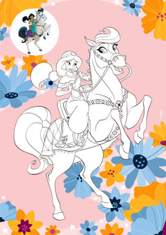 Disney Princesses - Je colorie mes amies - Balade à cheval - Stickers offerts