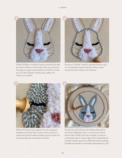 Adorables animaux en punch needle