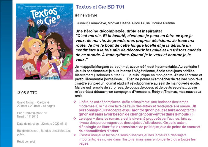 Textos et Cie BD T01: #ainsivalavie