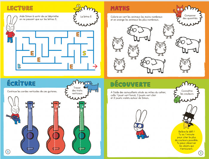 Cahier de vacances 2026 Simon - Les incollables - Moyenne Section à Grande Section - 4/5 ans