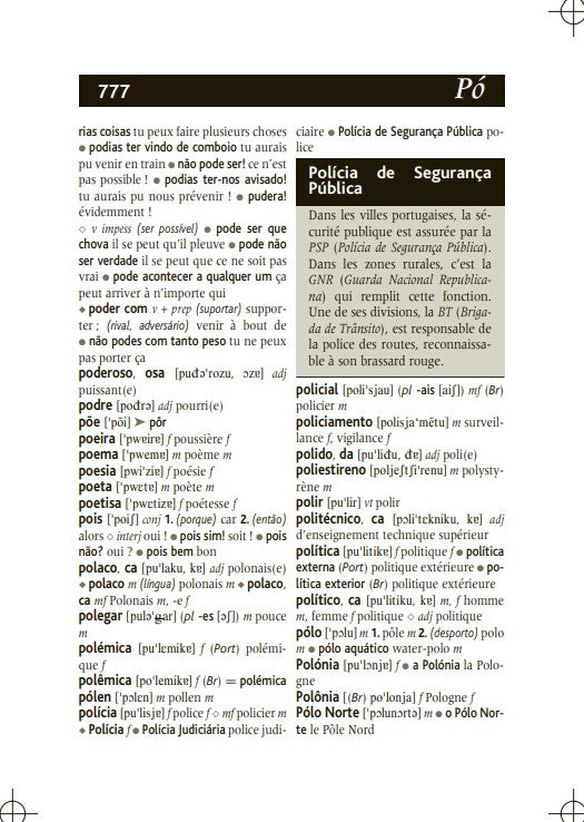 Dictionnaire mini portugais