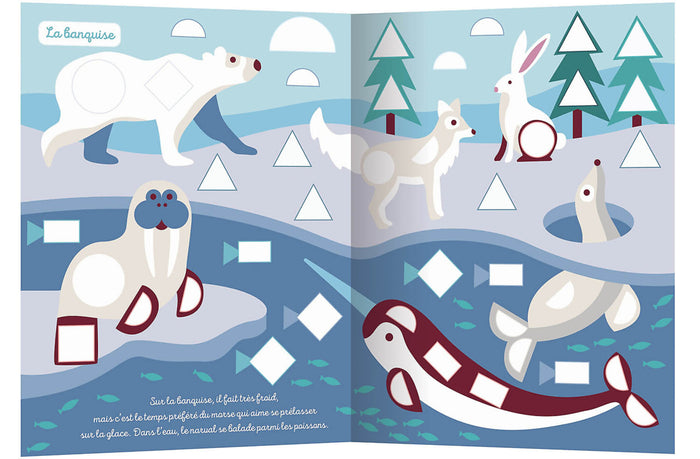 500 premières gommettes formes - hiver