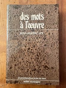 Des mots à l'oeuvre