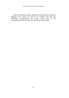 Gérer un réseau de commerce organisé